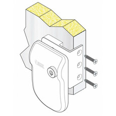 Miniature Serrure de securité Safe Door Frame Grise - FIAMMA N° 2