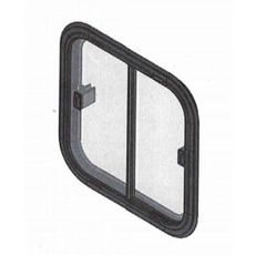 Miniature Baie coulissante farnier avec cadre noir en aluminium 1200x500 - Contre cadre interieur Offert N° 1
