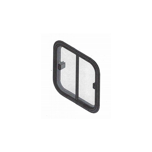 Baie fixe farnier avec cadre noir en aluminium 400x400 - FARNIER PENIN