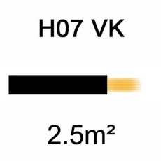Câble H07VK cuivre souple 2.5mm² Noir