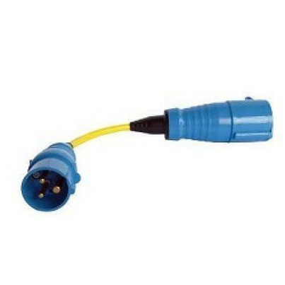 Cordon Adaptateur Camping UE – Prise Mâle Vers Femelle 16A, 30 Cm, DHOME