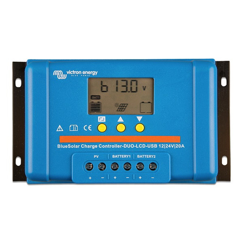 PWM BlueSolar DUO-LCD et USB 12/24V 20A - VICTRON