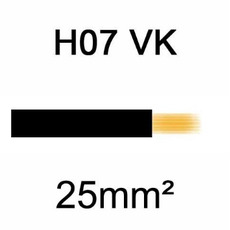 Câble H07VK cuivre souple 25mm² Noir