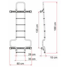 Miniature ECHELLE DELUXE DJ DUCATO NOIR - FIAMMA N° 1 Miniature ECHELLE DELUXE DJ DUCATO NOIR - FIAMMA N° 1
