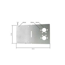 Miniature Plaque de fixation inox 2D/4D 25 x 13,6 cm - AUTOTERM N° 1