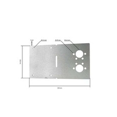 Miniature Plaque de fixation inox 2D/4D 25 x 13,6 cm - AUTOTERM N° 1 Miniature Plaque de fixation inox 2D/4D 25 x 13,6 cm - AUTOTERM N° 1