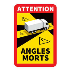 Miniature Autocollant Danger Angles Morts N° 0 Miniature Autocollant Danger Angles Morts N° 0