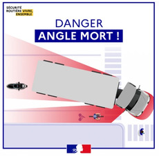 Miniature Autocollant Danger Angles Morts N° 2