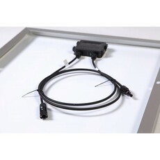 Miniature Kit Solaire complet pré-câblé (5m), panneau 130W HP, régulateur. MPPT, passe-toit, colle, KIT coins blanc N° 1