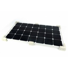 Miniature Kit Solaire complet pré-câblé (5m), panneau 130W HP, régulateur. MPPT, passe-toit, colle, KIT coins blanc N° 5