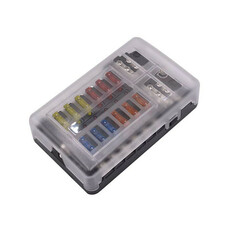 Miniature Boitier porte fusibles 12 circuits entrée/sortie DC + et - - ENERGIE MOBILE N° 0