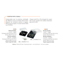 Miniature Boitier porte fusibles 12 circuits entrée/sortie DC + et - - ENERGIE MOBILE N° 2 Miniature Boitier porte fusibles 12 circuits entrée/sortie DC + et - - ENERGIE MOBILE N° 2