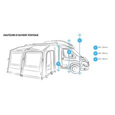 Miniature Rally AIR Pro 260 M HAUTEUR DE MONTAGE DE 265 CM A 295 CM - KAMPA N° 1