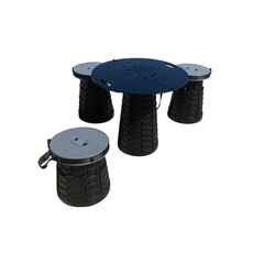 Set 4 tabourets et un plateau Minimax MINI MAX STOOL