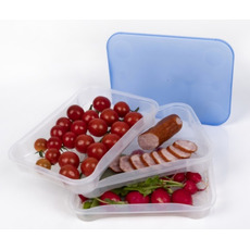 Set de 3 Boîtes alimentaire hermétique transparent/bleu - CAMP 4