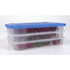 Miniature Set de 3 Boîtes alimentaire hermétique transparent/bleu - CAMP 4 N° 2 Miniature Set de 3 Boîtes alimentaire hermétique transparent/bleu - CAMP 4 N° 2