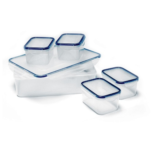 Bocaux de conservation / bocaux de conservation des aliments transparents avec couvercle, 5 pièces - Reimo