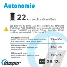 Miniature Trottinette électrique CROSS • Batterie plomb • 36V 1000W + Câble antivol offert N° 2