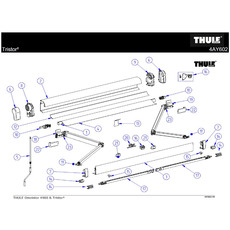 Miniature Plaque d'extrémité droite pour stores Thule Omnistor 4900 et Tristor ², finition Blanc- THULE N° 3 Miniature Plaque d'extrémité droite pour stores Thule Omnistor 4900 et Tristor ², finition Blanc- THULE N° 3