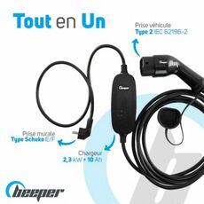 Miniature Chargeur pour véhicules hybrides et électriques - Type 2 vers Schuko - BEEPER N° 3