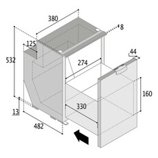 Miniature RÉFRIGÉRATEURS À COMPRESSION C51DW TIROIR - VITRIFRIGO N° 1