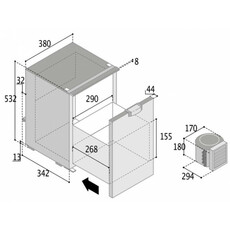 Miniature RÉFRIGÉRATEURS À COMPRESSION AVEC GROUPE DEPORTE C42DW TIROIR - VITRIFRIGO N° 1