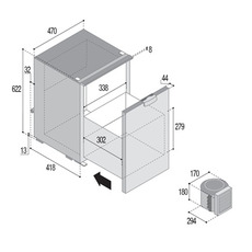 Miniature RÉFRIGÉRATEURS À COMPRESSION AVEC GROUPE DEPORTE C75DW TIROIR - VITRIFRIGO N° 1