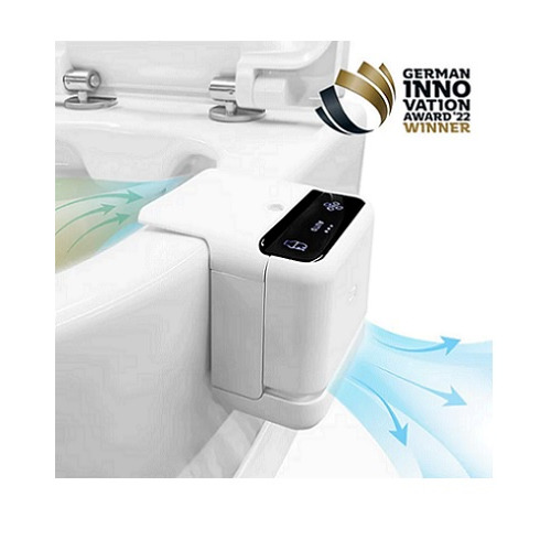 AIR CUBE Purificateur Ionisateur de l’air des toilettes – Kit entier avec 2 senteurs d’odorisant