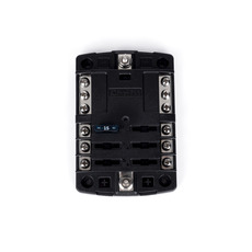 Miniature Boitier porte fusibles 6 circuits entrée/sortie DC + et - N° 2 Miniature Boitier porte fusibles 6 circuits entrée/sortie DC + et - N° 2
