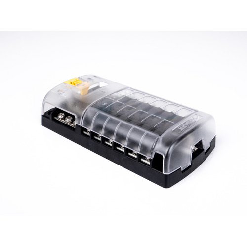 Boitier porte fusibles 12 circuits entrée/sortie DC + et -