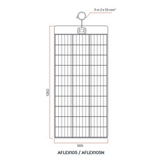 Miniature Panneau solaire souple 105W 12v à haut rendement - Tedlar Blanc-FPE N° 1