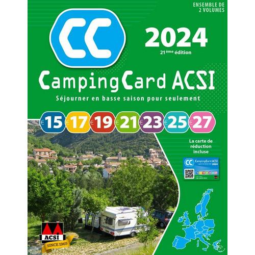 NOUVEAU Guide ACSI 2024 + Camping Card