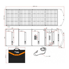 Miniature Panneau Solaire Pliable 12V -200W - Cellules SunPower - ENERGIE MOBILE N° 2