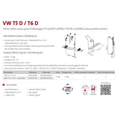 Miniature PORTE VELO VW T5-T6 - 2 PORTES ARRIERES Deep Black - FIAMMA N° 2