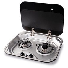 Miniature Réchaud - 2 FEUX - 470 x 370mm - NOIR - CARBEST N° 0
