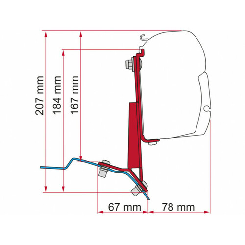 Kit adaptateur F45/F35pro Ford Custom - FIAMMA