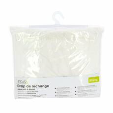 Miniature Draps de rechange pour prêt-à-dormir Uni blanc 80/90 x 200 cm - INCASA N° 3