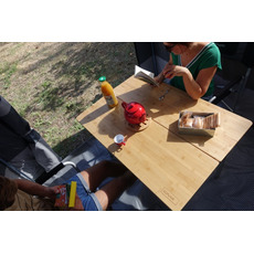 Miniature Table de camping pliante Bambou valise - 100 x 72 cm - SOPLAIR N° 8