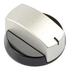 Miniature Bouton rotatif noir/ argent N° 0