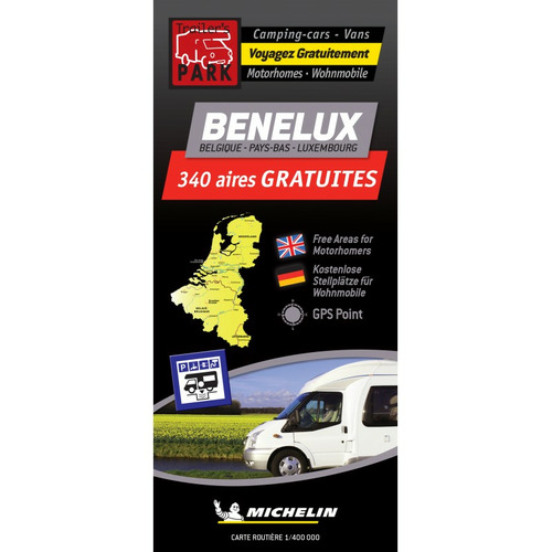 Carte routière BENELUX des Aires de Camping-car GRATUITES - TRAILERS PARK