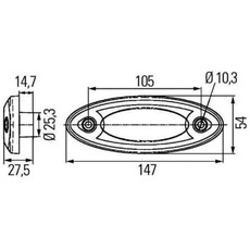 Miniature FEU DE POSITION AVANT SERIE 343.440 - HELLA N° 1 Miniature FEU DE POSITION AVANT SERIE 343.440 - HELLA N° 1
