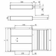 Miniature Marchepied Slide-Out Step V19 12V Ducato - 400 mm- THULE N° 2