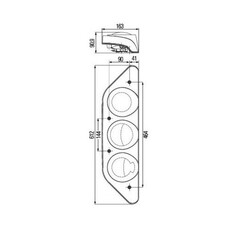 Miniature FEU CARALUNA MODULAR DROIT - HELLA N° 1