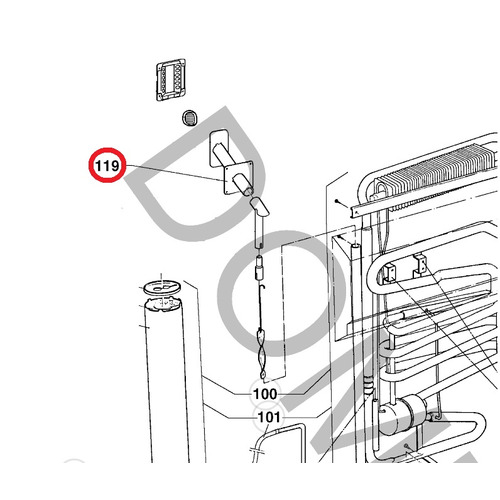 FIXATION POUR PLAQUE EVACUATION DES GAZ BRULES - DOMETIC