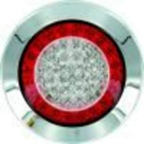 FEUX A LED L735 AVEC ENJOLIVEUR CHROME BRILLANT - CLIGNOTANT + STOP + FEU POSITION ARRIERE