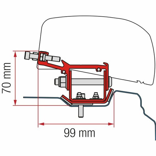 Adaptateur F40van RENAULT Trafic L2 > 2014 - FIAMMA