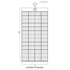 Miniature Panneau solaire souple 190W 12v à haut rendement - Tedlar Blanc- FPE N° 1