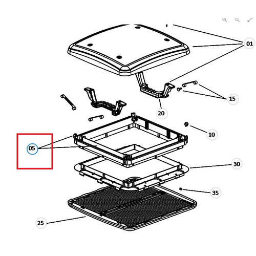 Cadre Extérieur Blanc Crème RAL9001 Mini Heki S / AirQuad