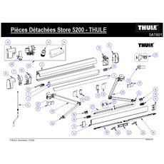 Miniature Caches droit et gauche de store 5200 BLANC - THULE N° 1