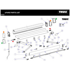 Miniature Caches Supports de Bras Tristor 4200 4900 5200 Tristor² (Droit+Gauche) - THULE N° 2 Miniature Caches Supports de Bras Tristor 4200 4900 5200 Tristor² (Droit+Gauche) - THULE N° 2